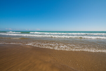 Strand von Cavallino am Adriatischen Meer, Region Venedig, Italien