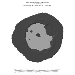 Niuafoou Island. Tonga. Shape on white. Bilevel