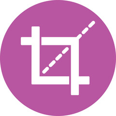 Obraz premium Crop Tool Vector Icon