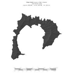 Totoya Island. Fiji. Shape on white. Bilevel © zelwanka