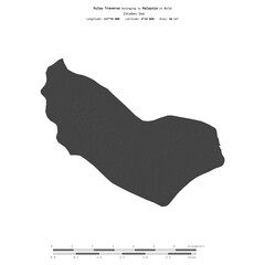 Pulau Traverse. Malaysia. Shape on white. Bilevel © zelwanka