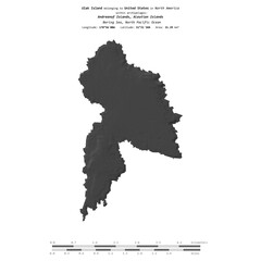 Ulak Island. United States. Shape on white. Bilevel © zelwanka