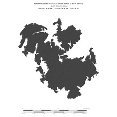 Vinalhaven Island. United States. Shape on white. Bilevel © zelwanka