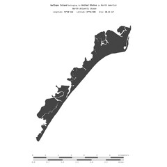 Wallops Island. United States. Shape on white. Bilevel © zelwanka