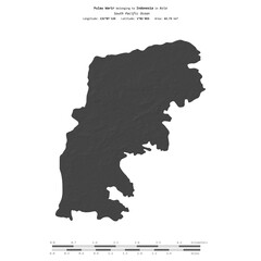 Pulau Warir. Indonesia. Shape on white. Bilevel © zelwanka
