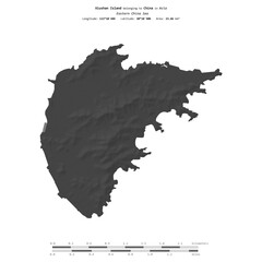 Xiushan Island. China. Shape on white. Bilevel © zelwanka