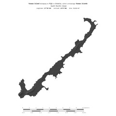 Yasawa Island. Fiji. Shape on white. Bilevel © zelwanka