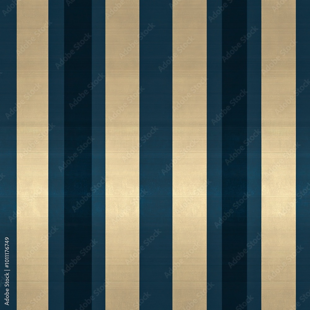 Wall mural An elegant and classic striped seamless pattern in shades of blue and beige. The horizontal lines create a sense of harmony and sophistication.  