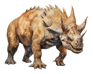 Fototapeta premium PNG Dinosaur animal mammal rhinoceros.