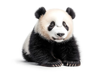 Naklejka premium Cute panda isolated on white background