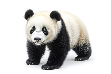 Obraz premium Cute panda isolated on white background