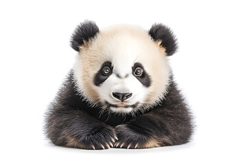 Obraz premium Cute panda isolated on white background