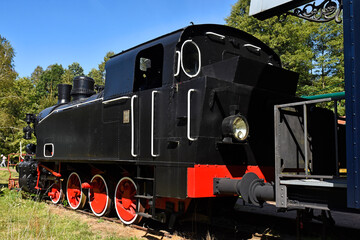 Old locomotive in a state of rest, Białowieża, Poland