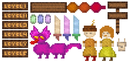 pixel game interface