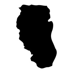 Kiruhura district map, administrative division of Uganda. Vector illustration.