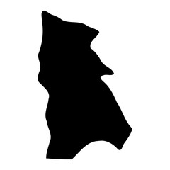 Kisoro district map, administrative division of Uganda. Vector illustration.