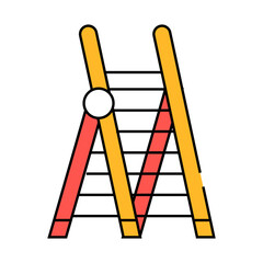 ladder tool line icon vector. ladder tool sign. isolated symbol illustration