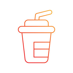 Juice gradient icon with white background vector stock illustration