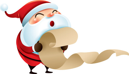 Santa Claus checking list.