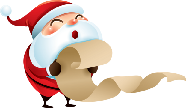 Santa Claus checking list.