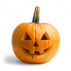 Halloween pumpkin on white background.
