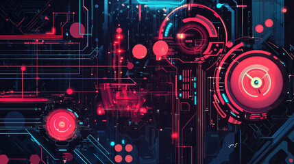 Technology doodles background