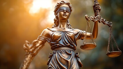themis statue symbol of law ,justice holding scales ,blindfolded representing balance ,impartiality it symbolizes the legal system ethics ,civil rights generative ai