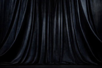 Black curtain background	