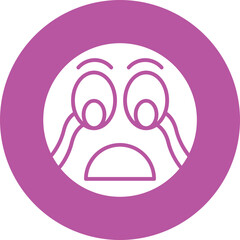 Crying Vector Icon Design