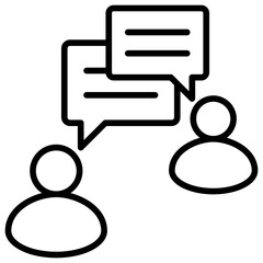 Conversation Icon Outline Icon