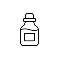 Mouthwash outline icons, minimalist vector illustration ,simple transparent graphic element .Isolated on white background