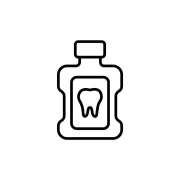 recommend clip art: Mouthwash outline icons, minimalist vector illustration ,simple transparent graphic element .Isolated on white background