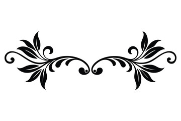 Decorative Line Ornamental Border Design Floral Motif Abstract Flourish and Filigree Patterns