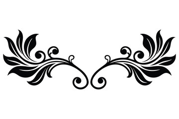 Decorative Line Ornamental Border Design Floral Motif Abstract Flourish and Filigree Patterns