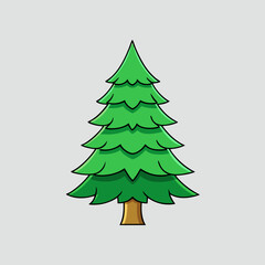 Obraz premium vector illustration of spruce