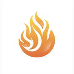 flame vector concept logo template design