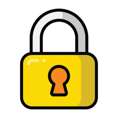 Simple Lock colorful icon. The icon can be used for websites, print templates, presentation templates, illustrations, etc