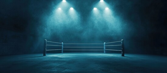 Boxing Ring under Spotlight
