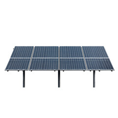 Solar Panel Array Isolated on Transparent Background for Renewable Energy and Sustainable Power Solutions
