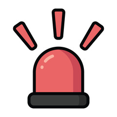 Simple Siren colorful icon. The icon can be used for websites, print templates, presentation templates, illustrations, etc