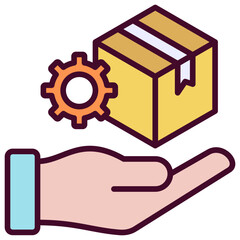 Product Management Icon Outline Color Icon
