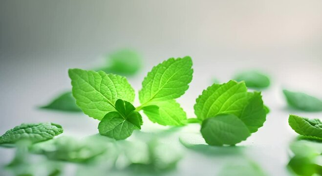 fresh mint leaves