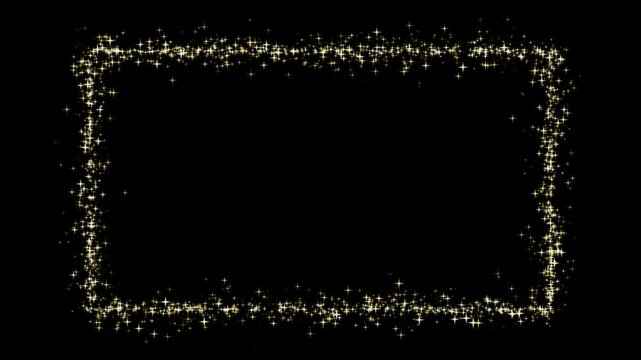 Rectangle particle effect animation 4k for border