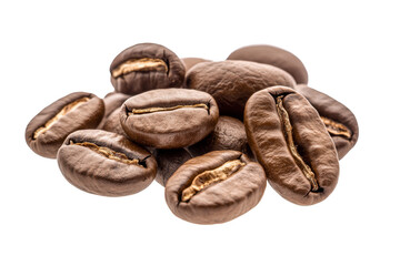 Obraz premium Closeup of Roasted Coffee Beans Pile