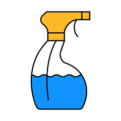 sanitation sprayer bottle line icon vector. sanitation sprayer bottle sign. isolated symbol illustration