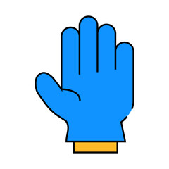 protection glove line icon vector. protection glove sign. isolated symbol illustration