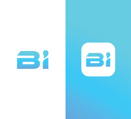 Bi letter logo design