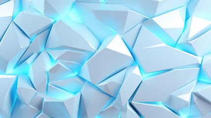 Obraz premium Abstract geometric background with blue and white shattered glass effect