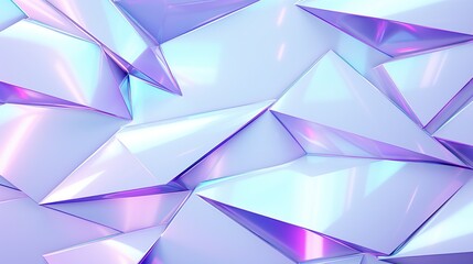 Obraz premium Abstract iridescent geometric background with purple and white color scheme