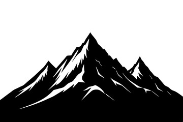 Clean Single Line Mountain Vector Illustration for Contemporary Wall Art
